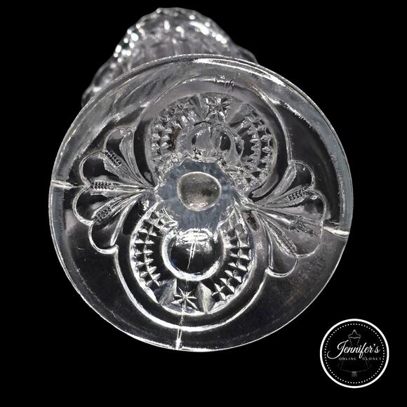 Bryce Higbee Vintage EAPG Admiral Pattern (Ribbed Eclipse) Glass Vase - Picture 6 of 9